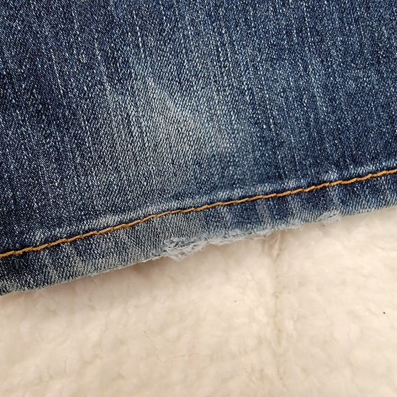 Vanilla Star Jeans Women 10 Bootcut Dark Wash Fade Distressed Embellished Y2K - Picture 12 of 12